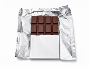Realistic Chocolate Bar Packaging Isolated on White