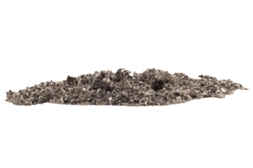ash isolated on a white background