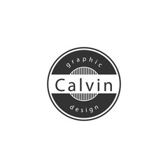 Fototapeta premium Calvin Graphic Design Circle Stamp