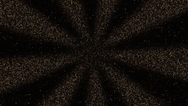 3-second seamless looping motion graphics animation set, dynamic abstract digital compilation with particle light effects, led flashing lights panel backdrop, Bulb, lamps, wall of lights.