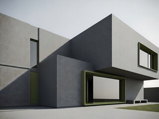 Sophisticated home exterior featuring sharp lines and geometric design
