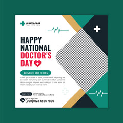 National Doctors Day Creative Medical Instagram Post Template