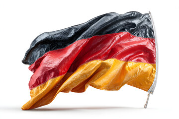 Germany national flag waving on white background