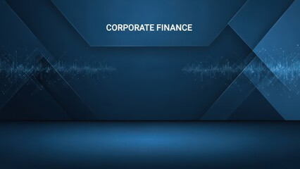 Corporate Finance Abstract Background with Geometric Shapes and Digital Data