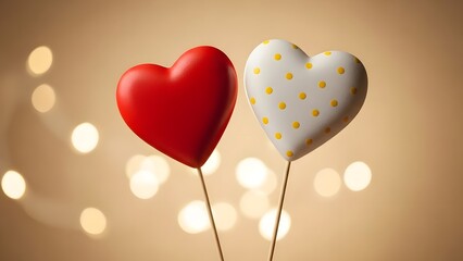 Happy valentine's day heart balloons romantic love celebration