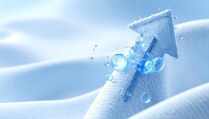 Abstract Blue Arrow Symbolizing Progress and Innovation.