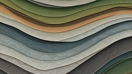 Elegant wavy layered design in earthy tones for modern projects