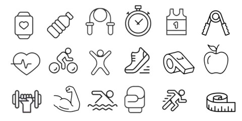 Fitness Workout Icon Set