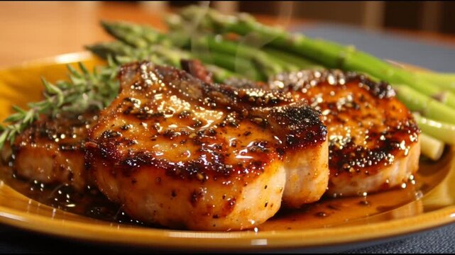 Honey Mustard Glazed Pork Chops