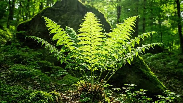 An abstract, macro level exploration of the intricate venation and fractal patterns within a single fern leaf, highlighting its complex organic structure and natural symmetry.