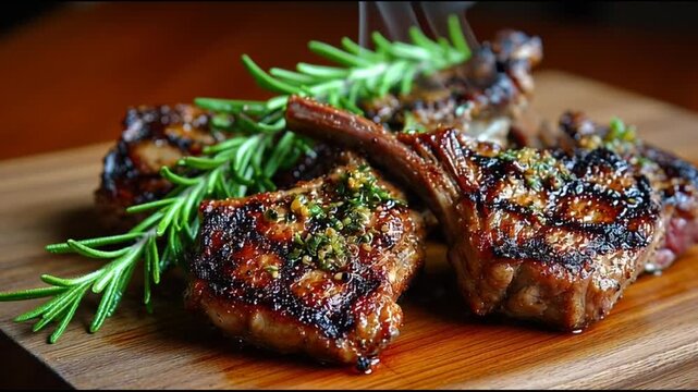 Grilled Rosemary Lamb Chops