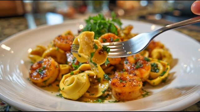 Creamy Parmesan Shrimp Tortellini