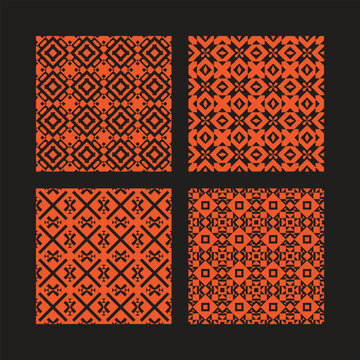 Traditional African Inspired Geometric Pattern for Fabric Print