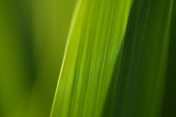 Vibrant green leaf texture with natural light and blurred background
