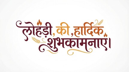 Happy Lohri holiday background for Punjabi festival of india.
