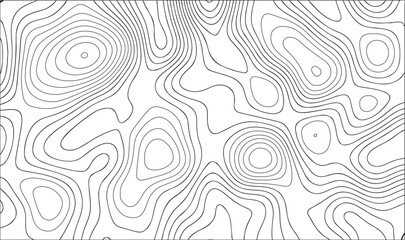 Abstract Topographic Contour Lines Seamless Pattern &ndash; Minimalist Gray Wavy Terrain Map Background Texture, Line topography map contour background.