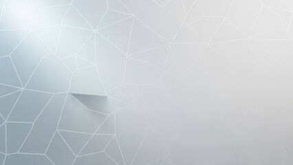 Abstract geometric background with light blue and white gradient, network pattern