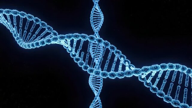 Abstract DNA Helix Structure Illustration on Transparent Background for Scientific and Medical Designs