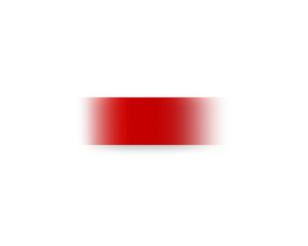 Abstract red rectangle with gradient effect isolated on transparent background