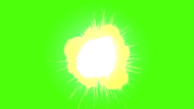 Realistic Shooting Muzzle Flash Explosion on Green Screen &ndash; Cinematic VFX Overlay