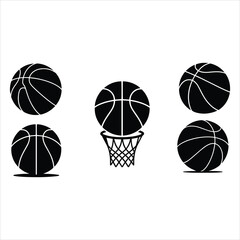 Basketball Player Slam Dunk Silhouette © avi