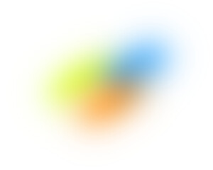 Fototapeta premium Abstract colorful blur with gradients of yellow orange and blue on transparent