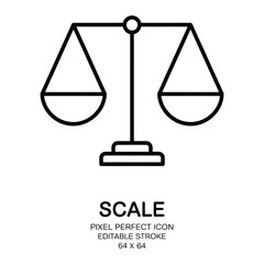 Modern scale icon for business and design applications