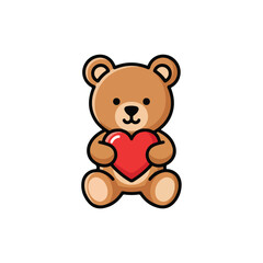 A teddy bear holding a heart