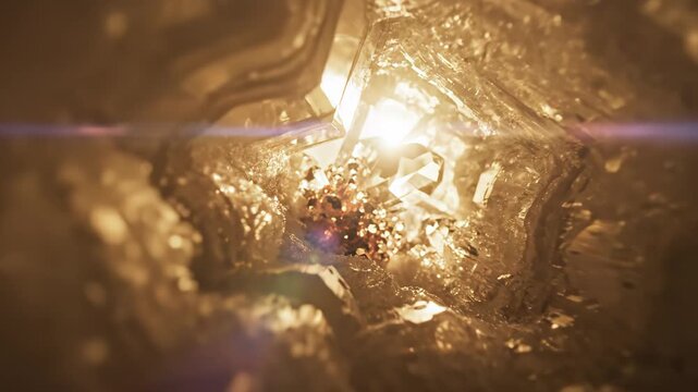 Closeup of textured reflective surface