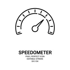 Modern speedometer icon for business and technology applications