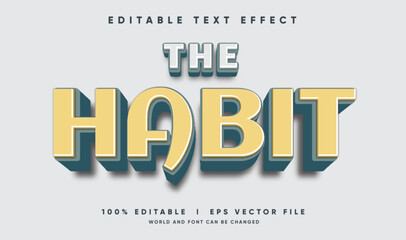 the habit vector text effect with modern style