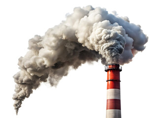  smoke from chimney isolated on white background, PNG. AI Generated