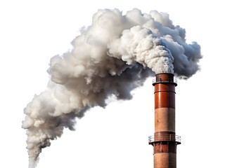  smoke from chimney isolated on white background, PNG. AI Generated