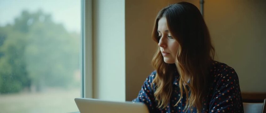 Engaging digital nomad lifestyle blog content creation with authentic travel work experiences and storytelling in  Photo Stock  Concept  and empty space on the left side