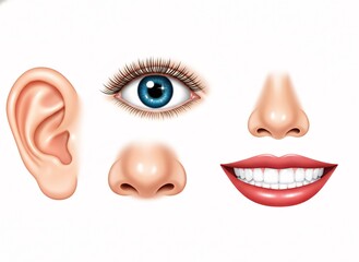 Human Sensory Organs and Facial Features