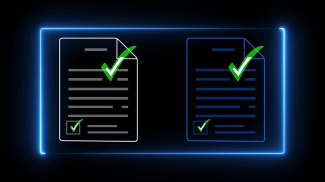 Digital Document Approval: Seamless Workflow Automation with Electronic Signatures and Compliance, Motion graphics of document icon concept.