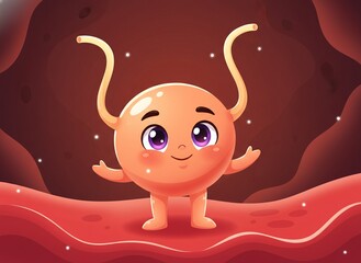 Friendly Microscopic Cell Character