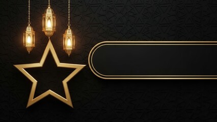 Elegant star and lanterns design