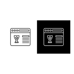 Reputation  icon black and white outline.