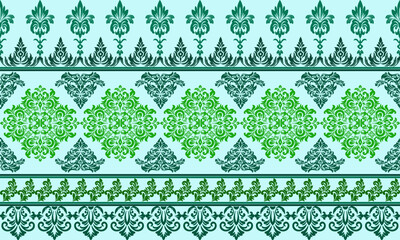 Classic Damask Seamless
Pattern - Vector Illustration for Elegant Textile
Design,Damask,Jacquard loom, Brocade, Satin weave,ethnic, geometric, textile, fabric, motif, retro, 