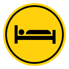 Sleeping Area Symbol Sign, Vector Illustration, Isolate On White Background Label. EPS10