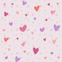 seamless pattern with hearts