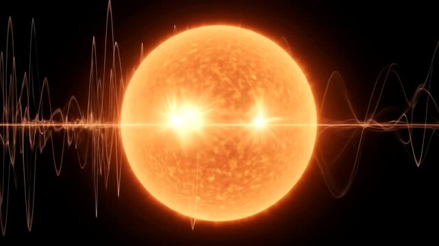 Sun with Sound Waves and Pulsations.