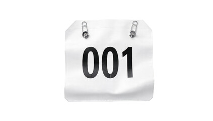 Race Bib Number 001