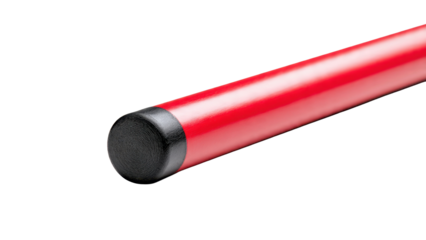 Red stick with a black cap on end