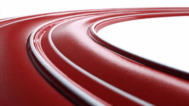 Red concentric circles with white accents - Powered by Adobe