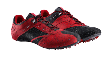 Red and Black Track Shoes
