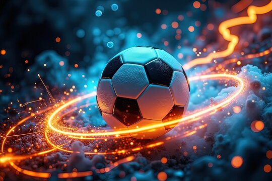 Ai pallone da calcio fra cerchi di energia 03