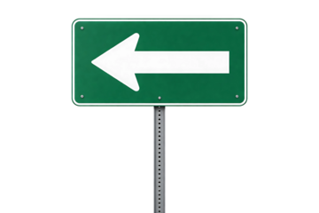 Green Direction Arrow Road Sign