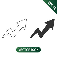 Upward Trend Arrow Icon for Growth and Progress